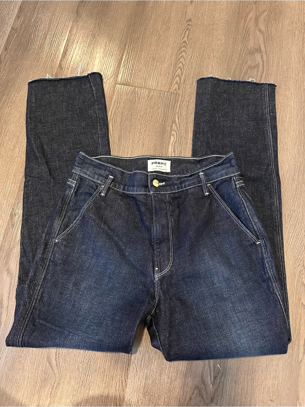 Frame denim dark wash jeans